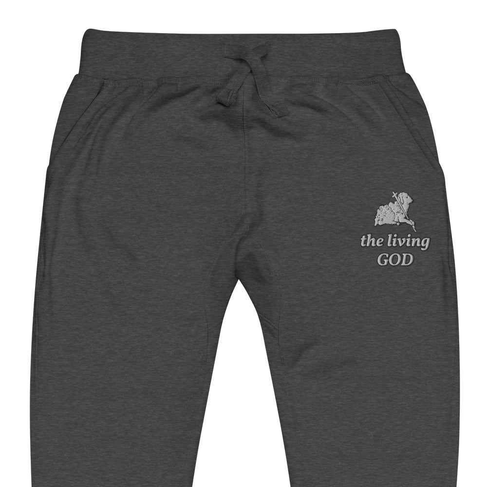 dark gray sweats
